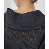 スカシ柄スキッパーニット | RETRO GIRL | 詳細画像29 