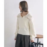 スカシ柄スキッパーニット | RETRO GIRL | 詳細画像8 