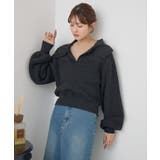 GRY2 | スカシ柄スキッパーニット | RETRO GIRL