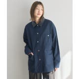 BLU0 | Fレザー襟カバーオール | RETRO GIRL