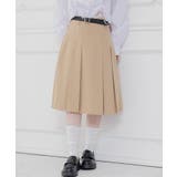 BRN3 | ベルト付きプリーツミディSK | RETRO GIRL