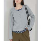 GRY0 | Fレイヤードクルーネックカーデ | RETRO GIRL