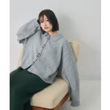 ダブルボタン襟付きカーデ | RETRO GIRL | 詳細画像2 