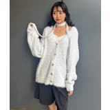 タイ付きシャギーカーデ | RETRO GIRL | 詳細画像1 