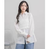 シャーリングキャミ×シャツSET | RETRO GIRL | 詳細画像2 