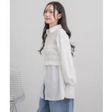 シャーリングキャミ×シャツSET | RETRO GIRL | 詳細画像5 