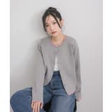 配色ポリニットカーデ | RETRO GIRL | 詳細画像2 