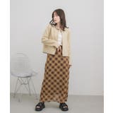 配色ポリニットカーデ | RETRO GIRL | 詳細画像21 