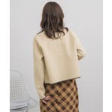 配色ポリニットカーデ | RETRO GIRL | 詳細画像24 