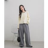 配色ポリニットカーデ | RETRO GIRL | 詳細画像4 