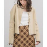 BEG0 | 配色ポリニットカーデ | RETRO GIRL