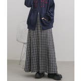 C/BLK | チェックプリーツロングSK | RETRO GIRL