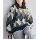 BLU0 | アーガイルニット | RETRO GIRL