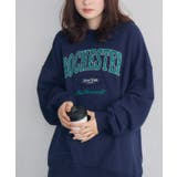 BLU0 | カレッジロゴトレーナー | RETRO GIRL