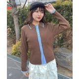 配色襟付NTカーディガン | RETRO GIRL | 詳細画像14 
