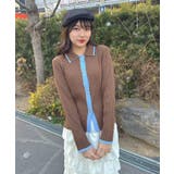 配色襟付NTカーディガン | RETRO GIRL | 詳細画像15 