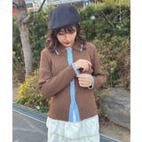 配色襟付NTカーディガン | RETRO GIRL | 詳細画像16 