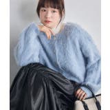 BLU0 | カール起毛ニットカーデ | RETRO GIRL