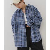 BLU0 | チェックルーズシャツ | RETRO GIRL