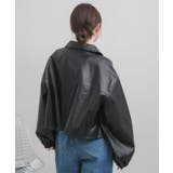 Fレザーショートブルゾン | RETRO GIRL | 詳細画像10 