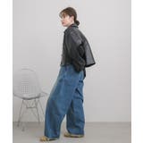 Fレザーショートブルゾン | RETRO GIRL | 詳細画像6 