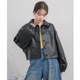 Fレザーショートブルゾン | RETRO GIRL | 詳細画像7 