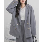 GRY0 | 【セットアップ対応】金釦テーラードJK | RETRO GIRL