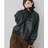 BLK1 | リブカラーレザーBZ | RETRO GIRL