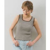 B/BRN | アソートニットタンク | RETRO GIRL