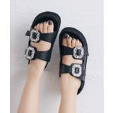 BLK1 | ビジューベルトサンダル | RETRO GIRL