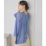 BLU0 | スパンコールメッシュカーデ | RETRO GIRL