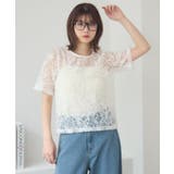 刺繍レース半袖CT | RETRO GIRL | 詳細画像14