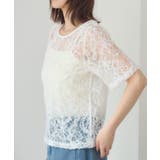 WHT2 | 刺繍レース半袖CT | RETRO GIRL
