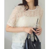 WHT4 | 刺繍レース半袖CT | RETRO GIRL
