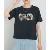 BLK1 | 花刺繍チビTEE | RETRO GIRL