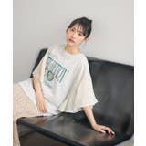 P/WHT | 袖切替BIGTEE | RETRO GIRL