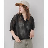 BLK1 | スキッパーメッシュCT | RETRO GIRL