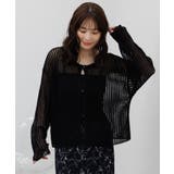 BLK1 | メッシュニットカーディガン | RETRO GIRL