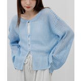 BLU0 | メッシュニットカーディガン | RETRO GIRL