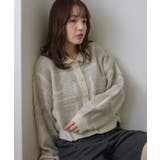 ツイード風襟付きカーデ | RETRO GIRL | 詳細画像2 