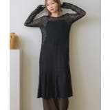 BLK1 | レースレイヤードロングOP | RETRO GIRL