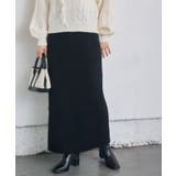 BLK1 | リブニットナローSK | RETRO GIRL