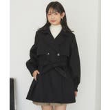 BLK1 | 共ベルト付ケープコート | RETRO GIRL