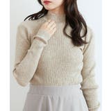 BEG1 | 【WEB限定カラー追加】リブハイネックニット | RETRO GIRL