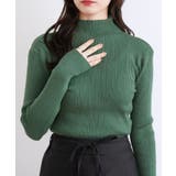 GRN0 | 【WEB限定カラー追加】リブハイネックニット | RETRO GIRL