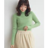GRN1 | 【WEB限定カラー追加】リブハイネックニット | RETRO GIRL