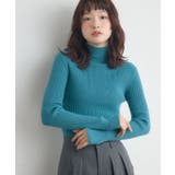 BLU0 | 【WEB限定カラー追加】リブハイネックニット | RETRO GIRL