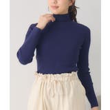 BLU2 | 【WEB限定カラー追加】リブハイネックニット | RETRO GIRL