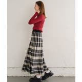 チェックニットフレアSK 【レトロガール】ニットプリーツスカート ロングスカート | RETRO GIRL | 詳細画像12 