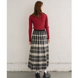 チェックニットフレアSK 【レトロガール】ニットプリーツスカート ロングスカート | RETRO GIRL | 詳細画像13 